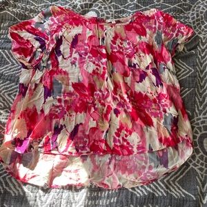 Kenar Pink and Cream Floral Top